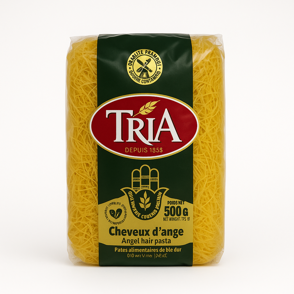 Tria Angel Hair Pasta (Cheveux d’ange) Net Weight: 500g (17.6 oz)
