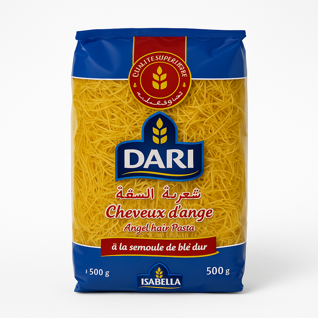 Dari Angel Hair Pasta (Cheveux d’Ange) – Net Weight: 500g